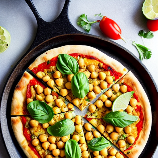 Zucchini and Chickpea Pizza