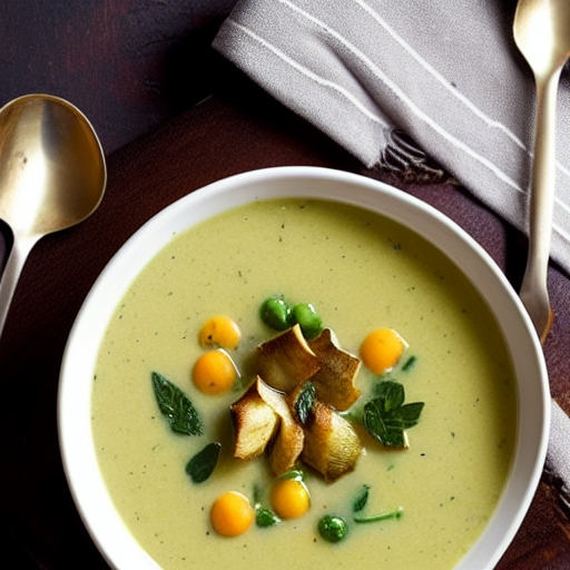 Sunchoke and Herb Soup