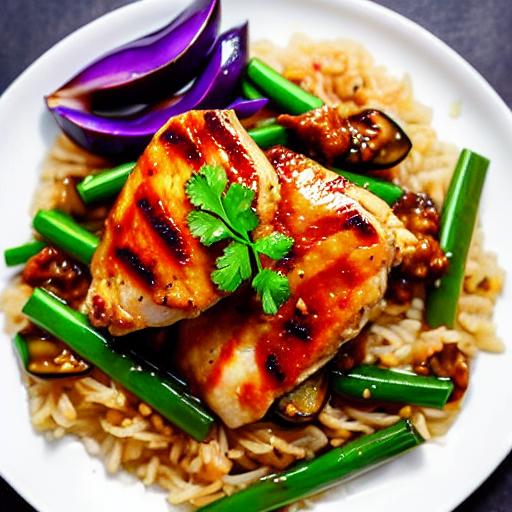 Garlic Chicken with Eggplant