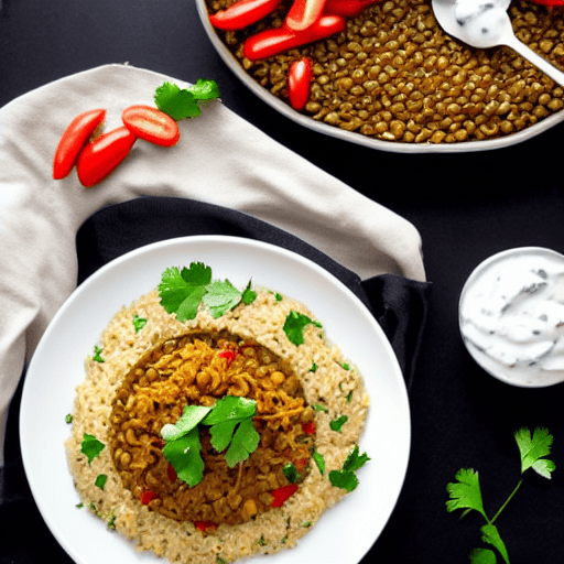 Moujaddara with Yogurt