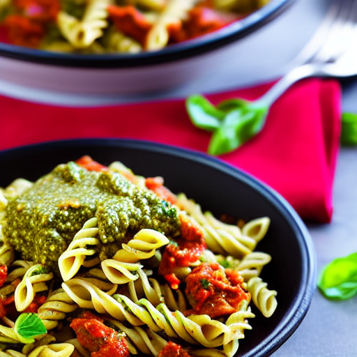 Pasta con Pesto Rosso