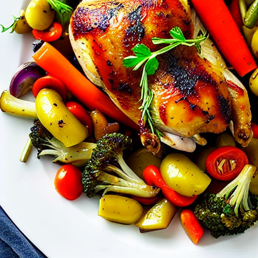 Roasted Chicken with Vegetables and Herbs