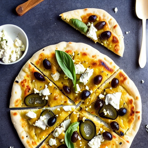 Olive and Feta Flatbread