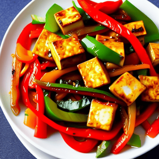 Stir-Fried Tofu and Peppers