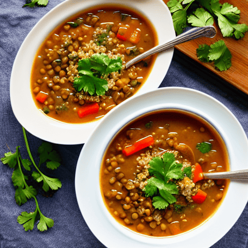 Vegetable and Lentil Soup with Quinoa