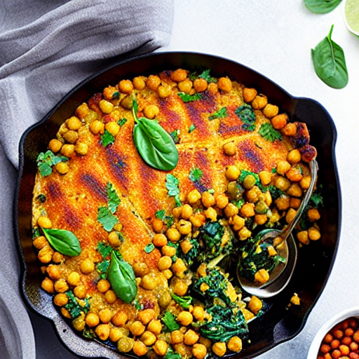 Chickpea and Spinach Bake