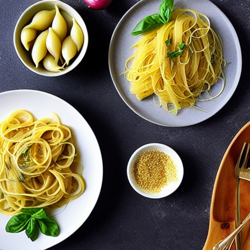 Radish Pasta Aglio e Olio