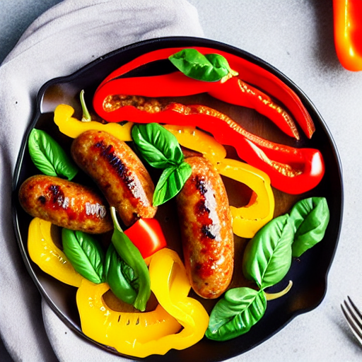 Vegan Sausage and Peppers