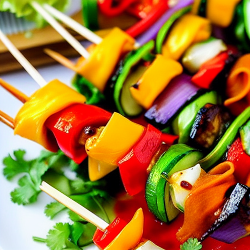 Vegetable Hakka Noodles Skewers