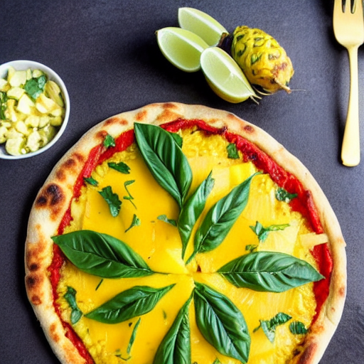 Keto Pineapple Curry Pizza
