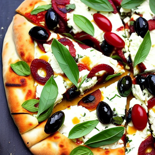 Feta and Olive Pizza