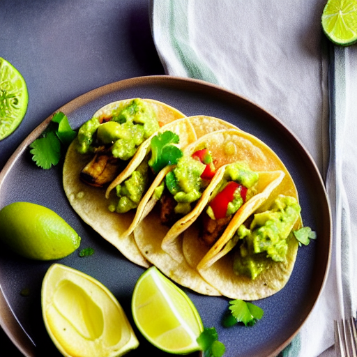 Tacos de Pescado al Guacamole y Limón