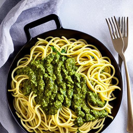 Macarrão com Pesto de Coentro