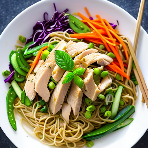 Soba Noodle Salad with Chicken and Vegetables