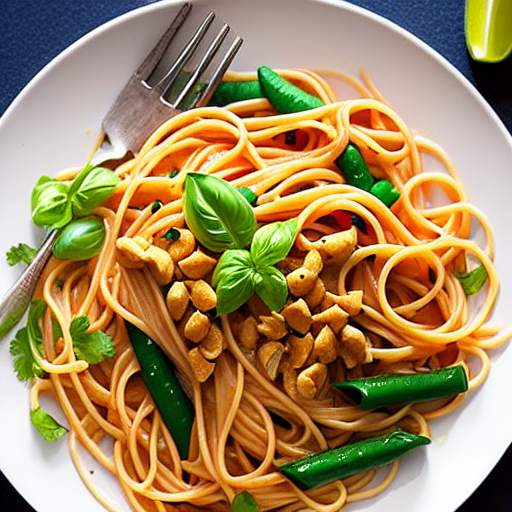 Pasta with Thai Peanut Sauce
