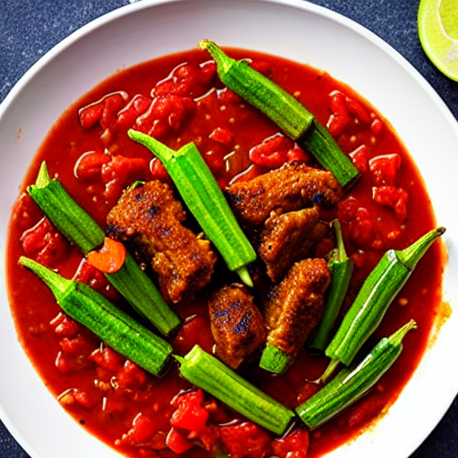 Bamieh Bil Lahmeh