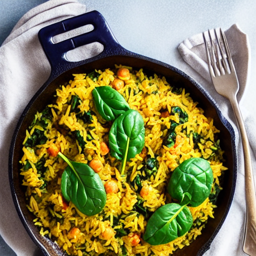 Chickpea and Spinach Rice