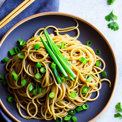 Vegan Scallion Oil Noodles