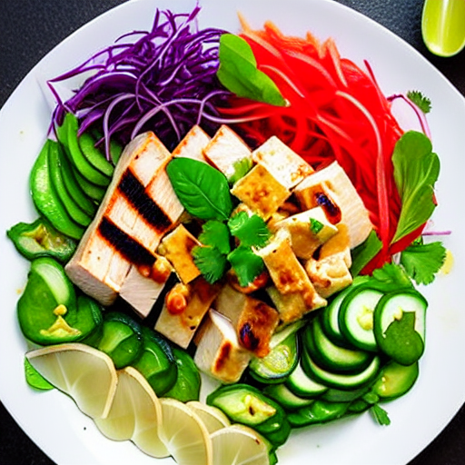 Sashimi Salad with Tofu and Chicken