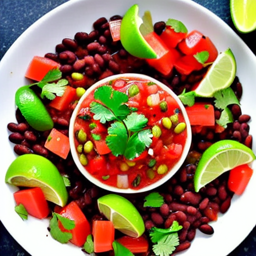 Pico de Gallo con Frijoles