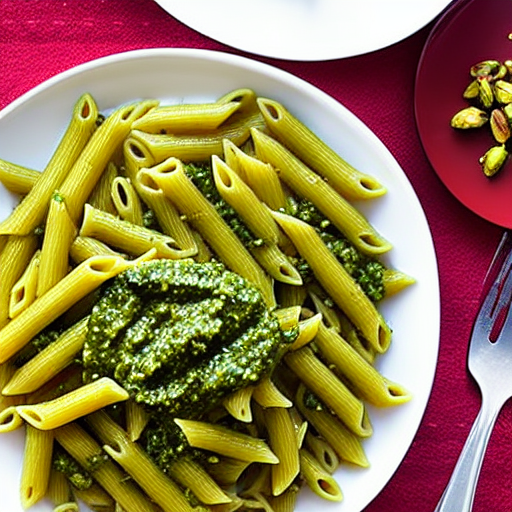 Penne con Pesto di Pistacchi