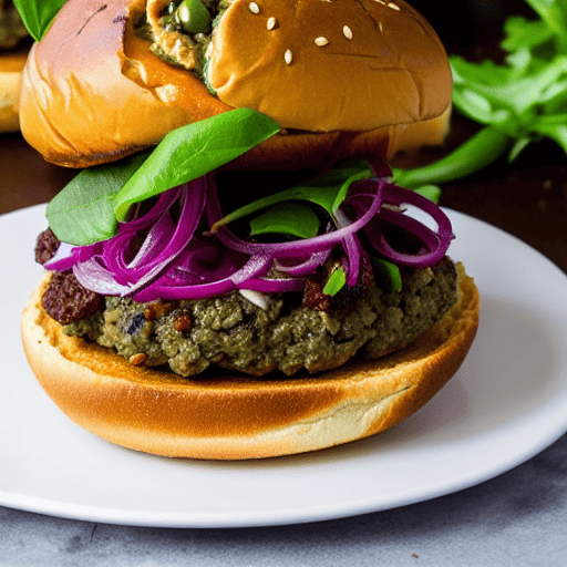 Keto Olive Tapenade Burger