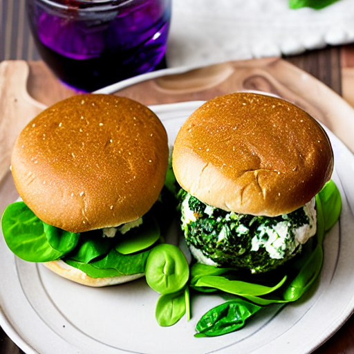 Feta and Spinach Burger