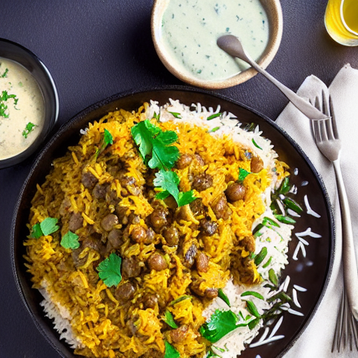 Riz Ma' Laban Wa Kharouf