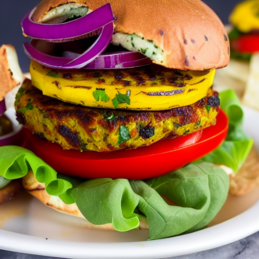 Roasted Vegetable Burger