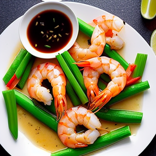 Steamed Prawns with Garlic