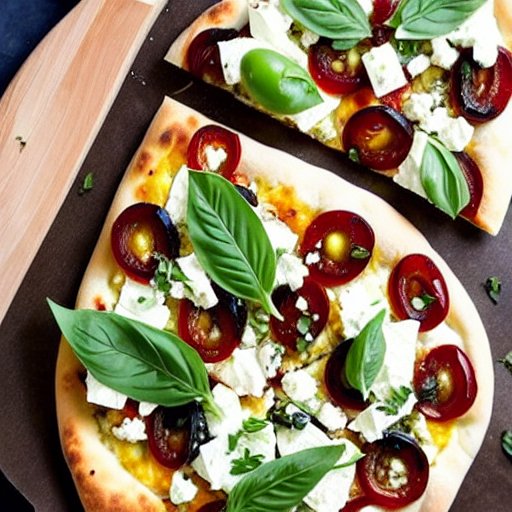 Halal Feta and Olive Pizza