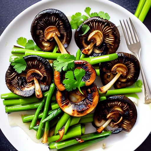 Nấm Nướng Mỡ Hành