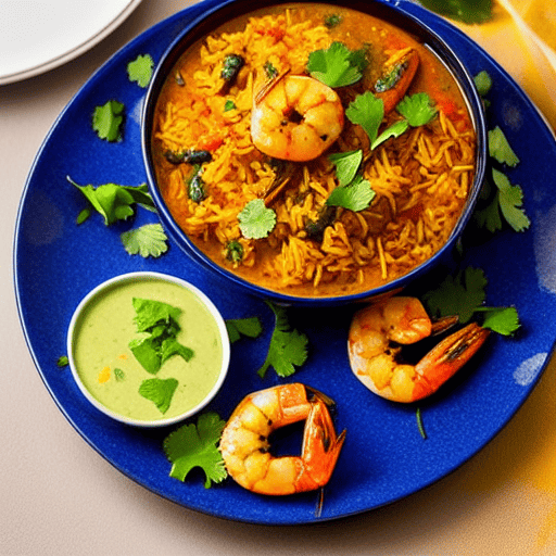 Kadai Prawns Biryani