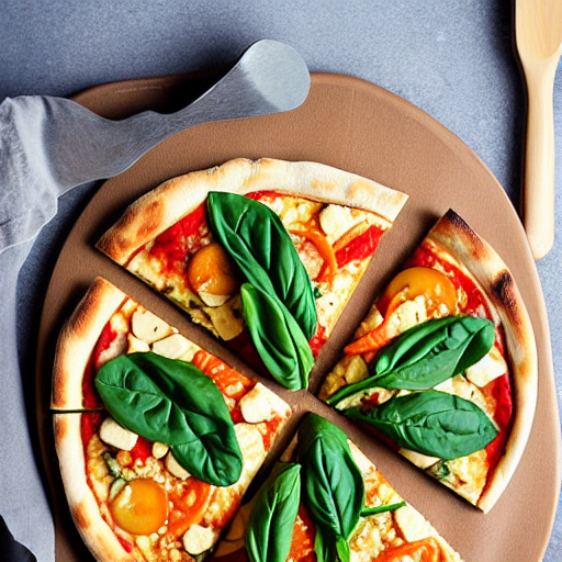 Tofu Spinach Pizza
