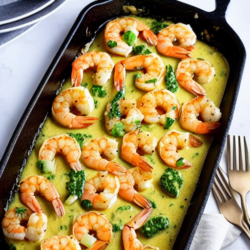 Keto Shrimp Scampi Bake