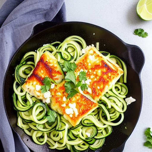 Zucchini Noodles Saganaki