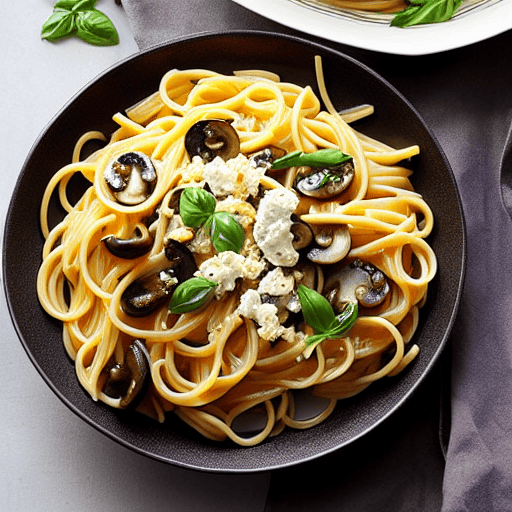 Pasta con i Funghi e Ricotta