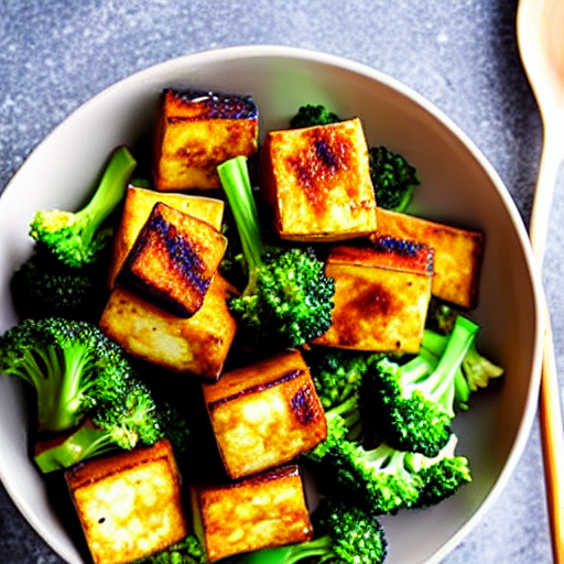 Crispy Tofu with Broccoli