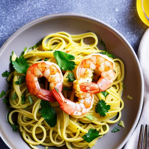 Keto Garlic Shrimp Pasta