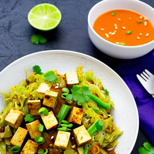 Cabbage and Tofu Stir-fry