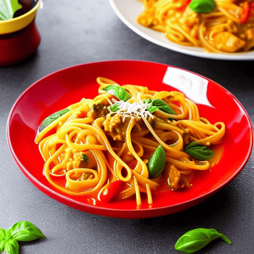 Pasta with Red Curry