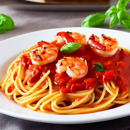 Pasta con Gamberetti e Pomodoro