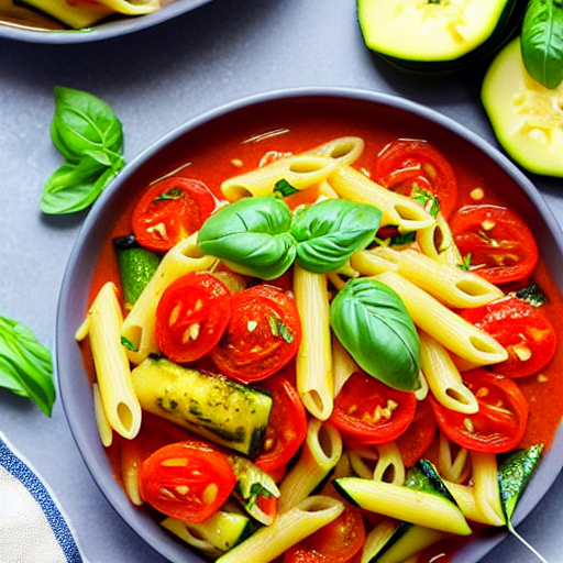 Pasta con Zucchine e Pomodoro