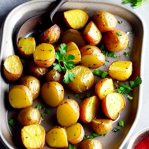 Garlic Butter Roasted Potatoes