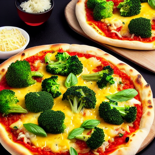 Pizza de Brócolis com Queijo