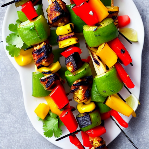 Vegetable Biryani Skewers