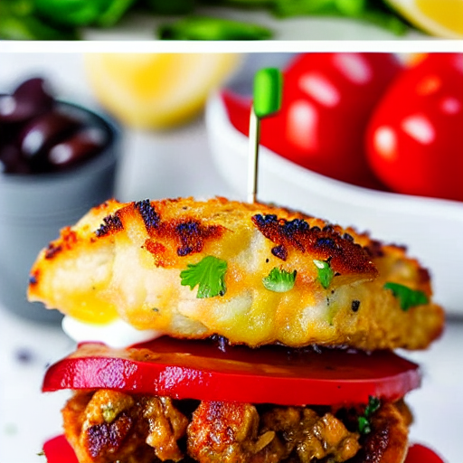 Keto Saganaki Burger