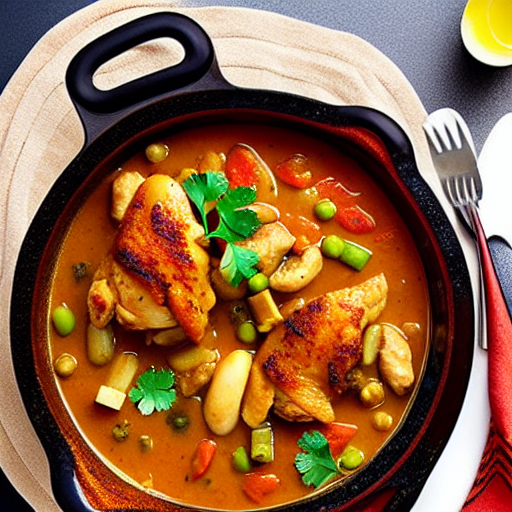 Tajine de Cèpes et Poulet